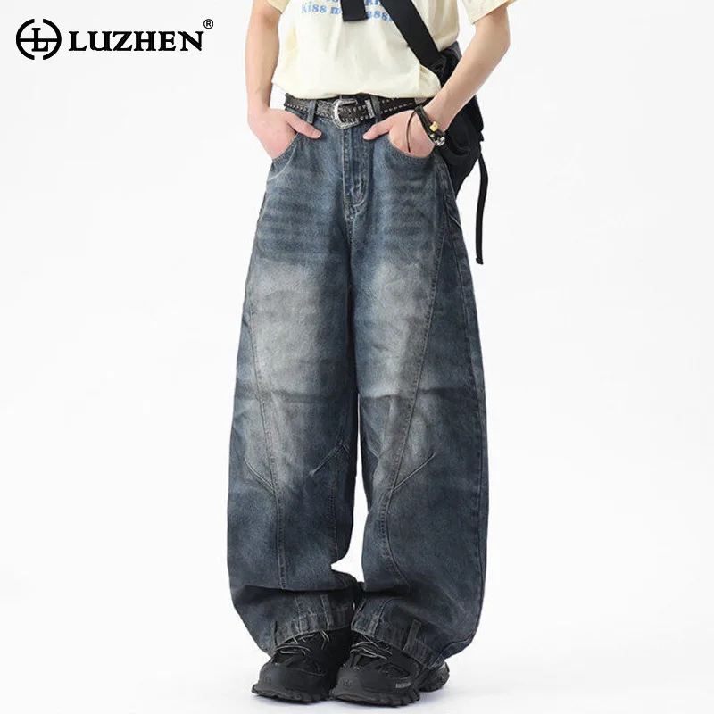 LUZHEN Trendy Vintage Washed Loose Wide Leg Denim Pants Men's 2025 New Streetwear Handsome High Quality Casual Jeans JY2098
LUZHEN Trendy Vintage Washed Loose Wide Leg Denim Pants Men's 2025 New Streetwear Handsome High Quality Casual Jeans JY2098