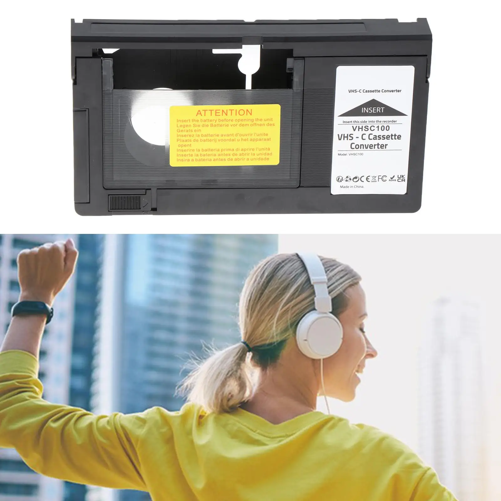 VHS-C Cassette Adapter for JVC for RCA for Panasonic VHS-C SVHS VHS Cassette Adapter Not for 8Mm/Minidv/Hi8 Durable Easy To Use
VHS-C Cassette Adapter for JVC for RCA for Panasonic VHS-C SVHS VHS Cassette Adapter Not for 8Mm/Minidv/Hi8 Durable Easy To Use