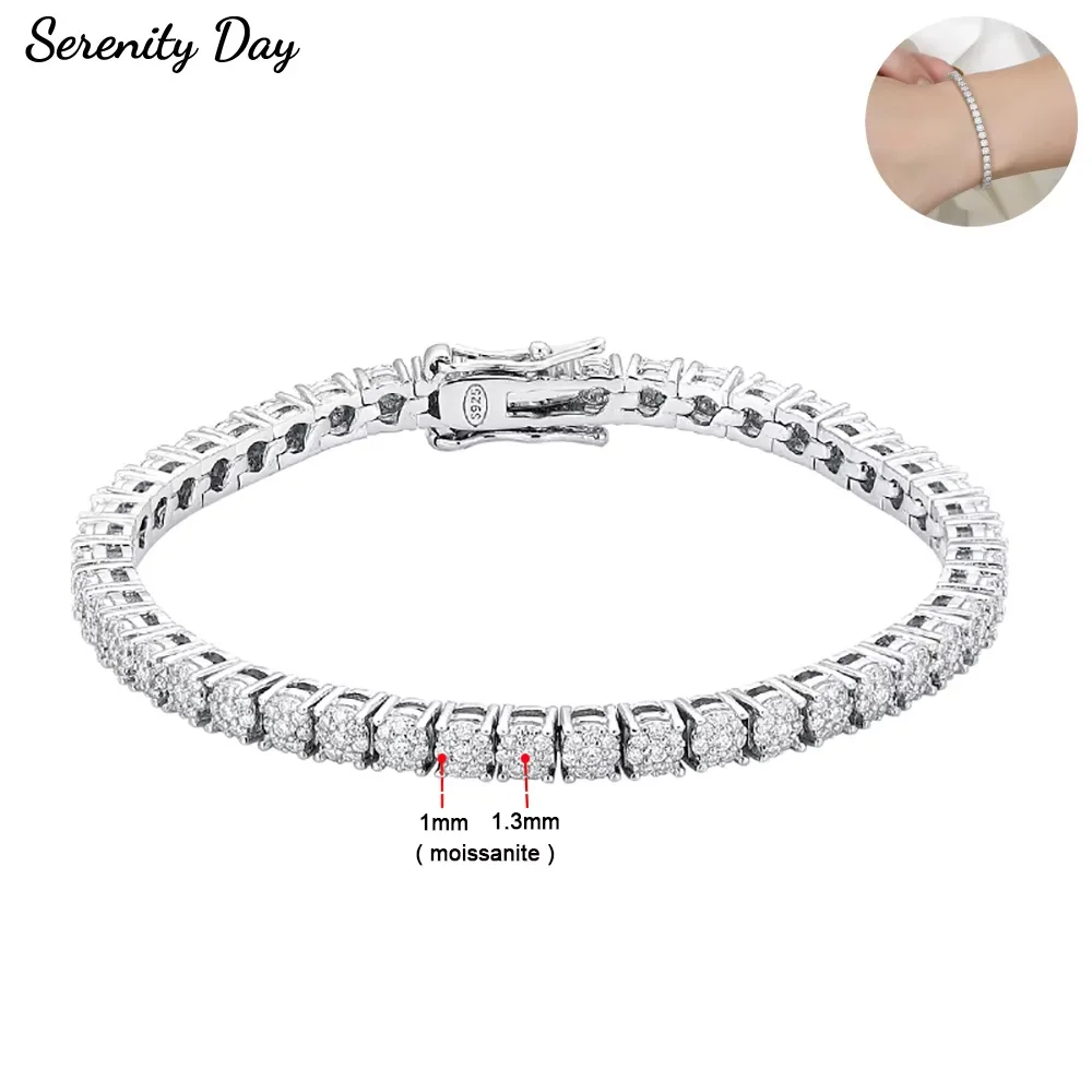 Serenity Flower Shape Moissanite Tennis Bracelet For Women Man S925 Sterling Silver Bracelet Plated 18K Hand Chain Fine Jewelry
Serenity Flower Shape Moissanite Tennis Bracelet For Women Man S925 Sterling Silver Bracelet Plated 18K Hand Chain Fine Jewelry
