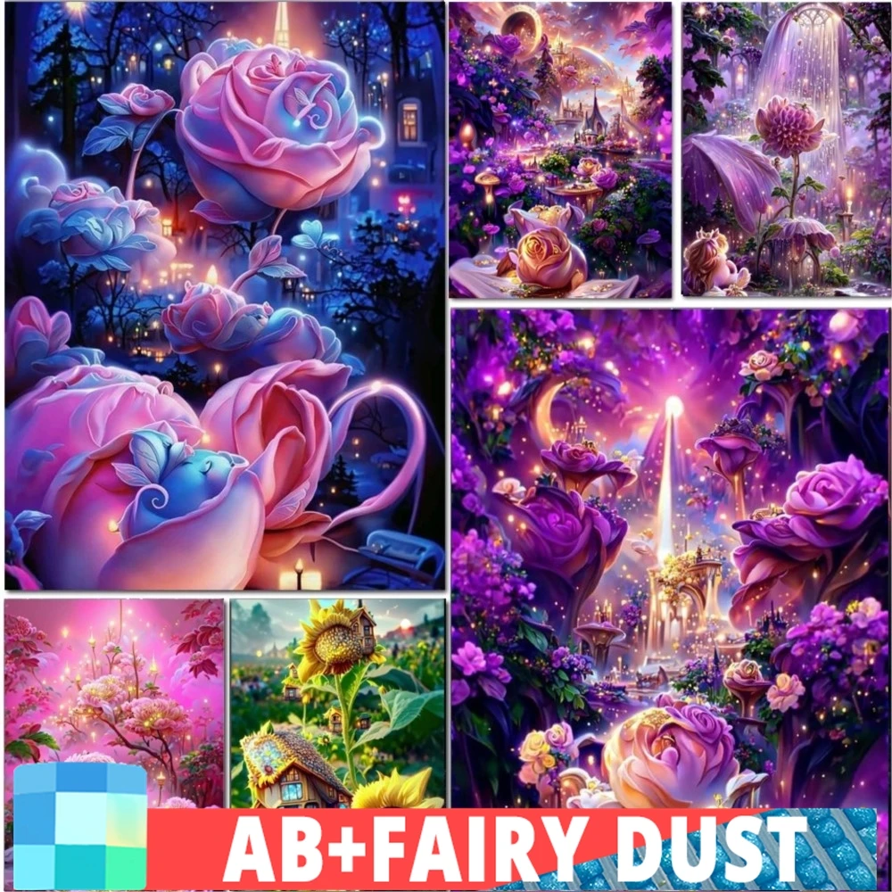 Алмазная живопись AB Fairy Dust 5d Diy, новый цветочный пейзаж мечты, вышивка женской розы, мозаика с замком, вышивка крестиком
Алмазная живопись AB Fairy Dust 5d Diy, новый цветочный пейзаж мечты, вышивка женской розы, мозаика с замком, вышивка крестиком
