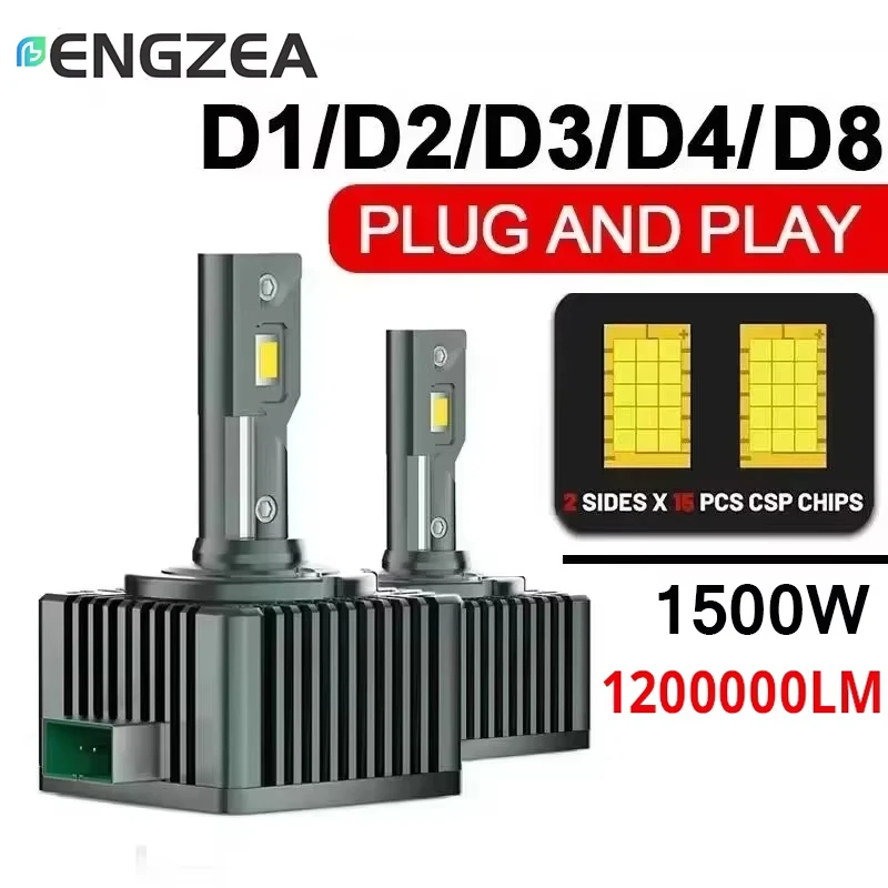 ENGZEA LED D3S Фара Canbus Лампы D4S D2S D8S D1R D2R D3R Светодиодный автомобильный светильник 1500 Вт 1200000 Лампы LM Super Bright 12В 24В 2шт.
ENGZEA LED D3S Фара Canbus Лампы D4S D2S D8S D1R D2R D3R Светодиодный автомобильный светильник 1500 Вт 1200000 Лампы LM Super Bright 12В 24В 2шт.