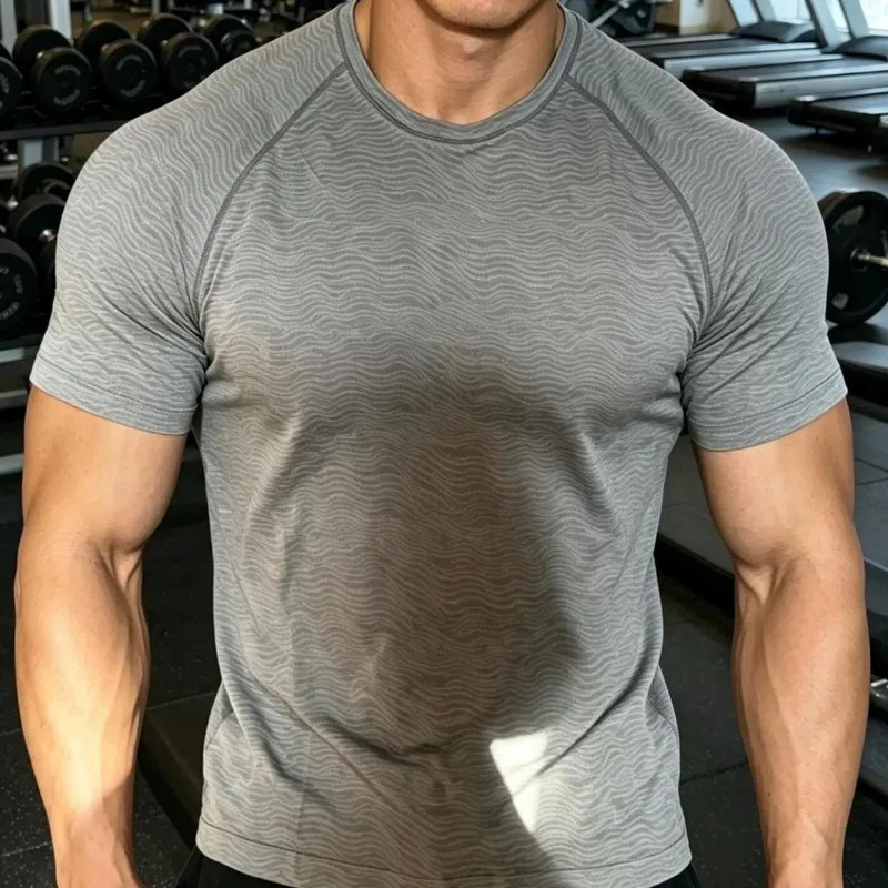Men's Wavy Pattern Ice Feel Gym T Shirt Quick Dry High Elastic Breathable Running Tee
Men's Wavy Pattern Ice Feel Gym T Shirt Quick Dry High Elastic Breathable Running Tee