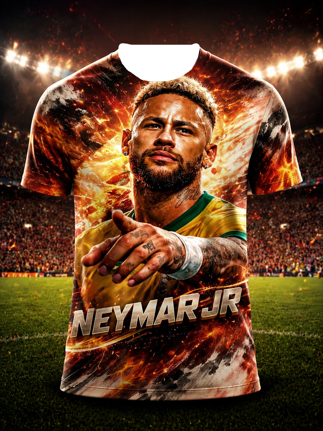 2026 Latest Football Star Brazilian Neymar Jersey Flame Pattern Family3D Printed Short Sleeved Fan Casual Fashion
2026 Latest Football Star Brazilian Neymar Jersey Flame Pattern Family3D Printed Short Sleeved Fan Casual Fashion