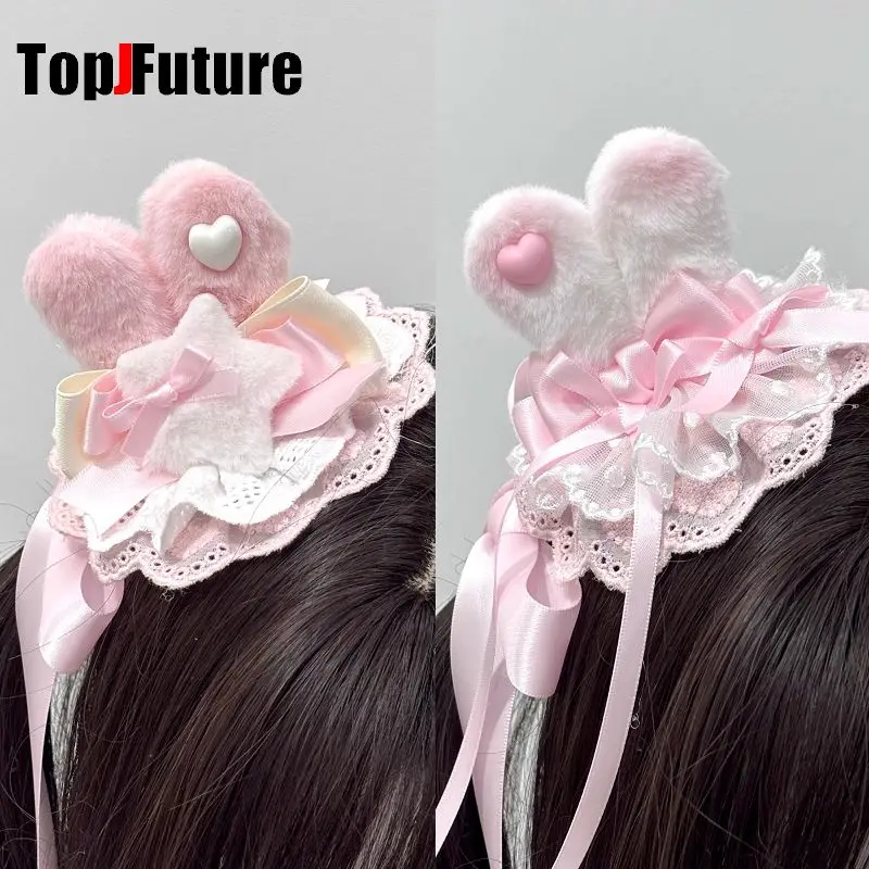 Handmade Lolita Rabbit Ear Lace Lovely and Sweet Headwear Hair Clip Y2K Girl Women Hair Accessories Headwear Headpiece
Handmade Lolita Rabbit Ear Lace Lovely and Sweet Headwear Hair Clip Y2K Girl Women Hair Accessories Headwear Headpiece