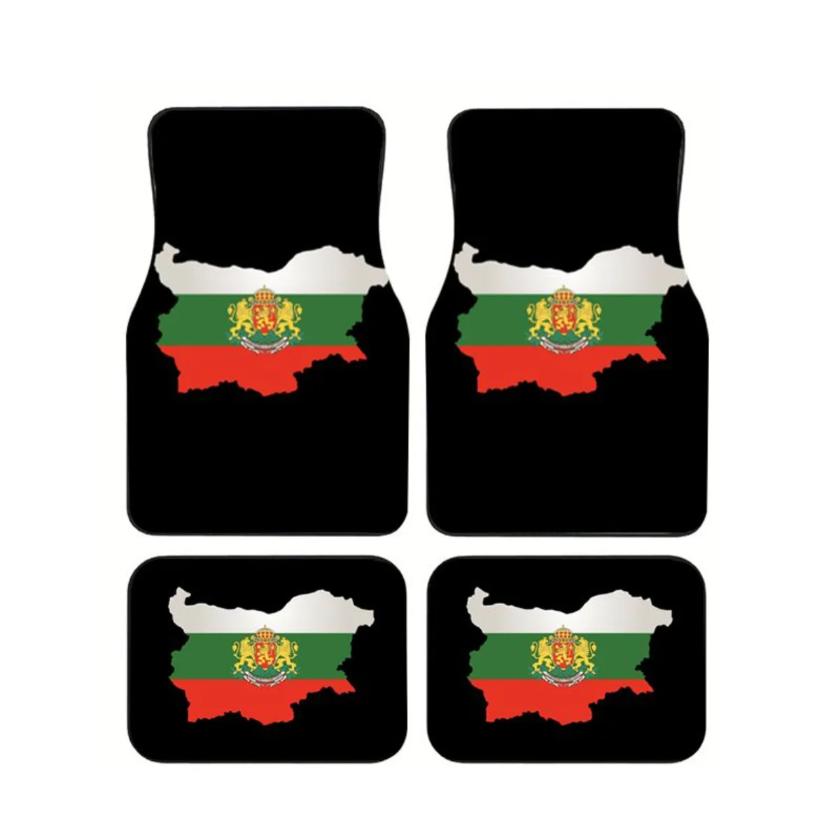 Bulgaria Map Flag With Coat Of Arms Car Floor Mats 4Pcs Universal Fit Black Auto Foot Mats Interior Accessories For SUV Trucks
Bulgaria Map Flag With Coat Of Arms Car Floor Mats 4Pcs Universal Fit Black Auto Foot Mats Interior Accessories For SUV Trucks