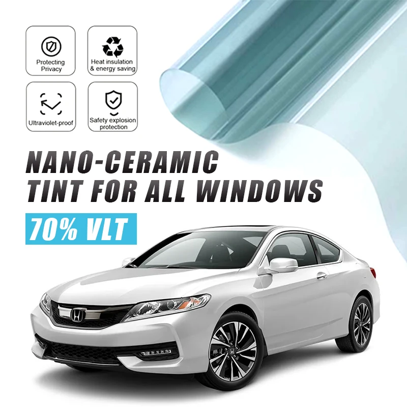 vlt70% Size 72cm x 10m Window Tint Car Solar Film 2Mil Nano Ceramic Foils UV Car window film Sticker Films 5%~75%
vlt70% Size 72cm x 10m Window Tint Car Solar Film 2Mil Nano Ceramic Foils UV Car window film Sticker Films 5%~75%