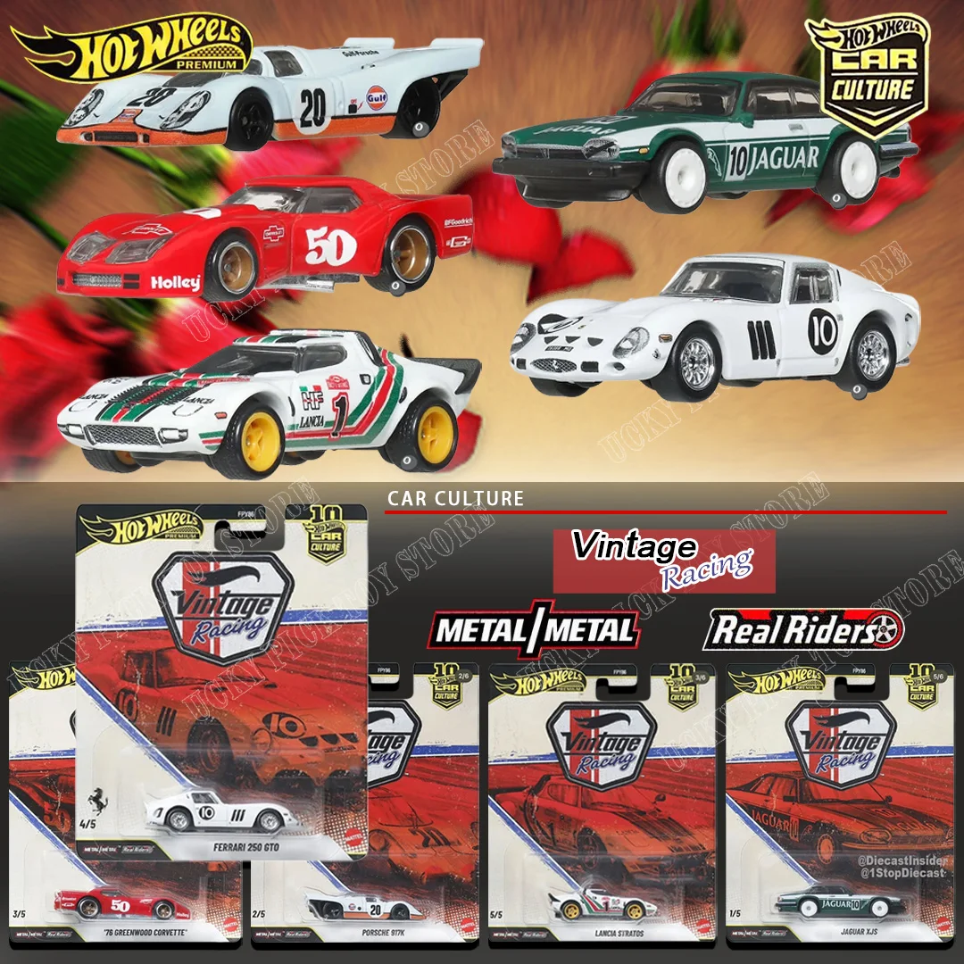 Коллекционные модели автомобилей Hot Wheels Premium Series Car Culture FPY86: VR Vintage Racing Porsche 917K, Ferrari 250 GTO, Jaguar XJS (литые игрушечные модели)
Коллекционные модели автомобилей Hot Wheels Premium Series Car Culture FPY86: VR Vintage Racing Porsche 917K, Ferrari 250 GTO, Jaguar XJS (литые игрушечные модели)