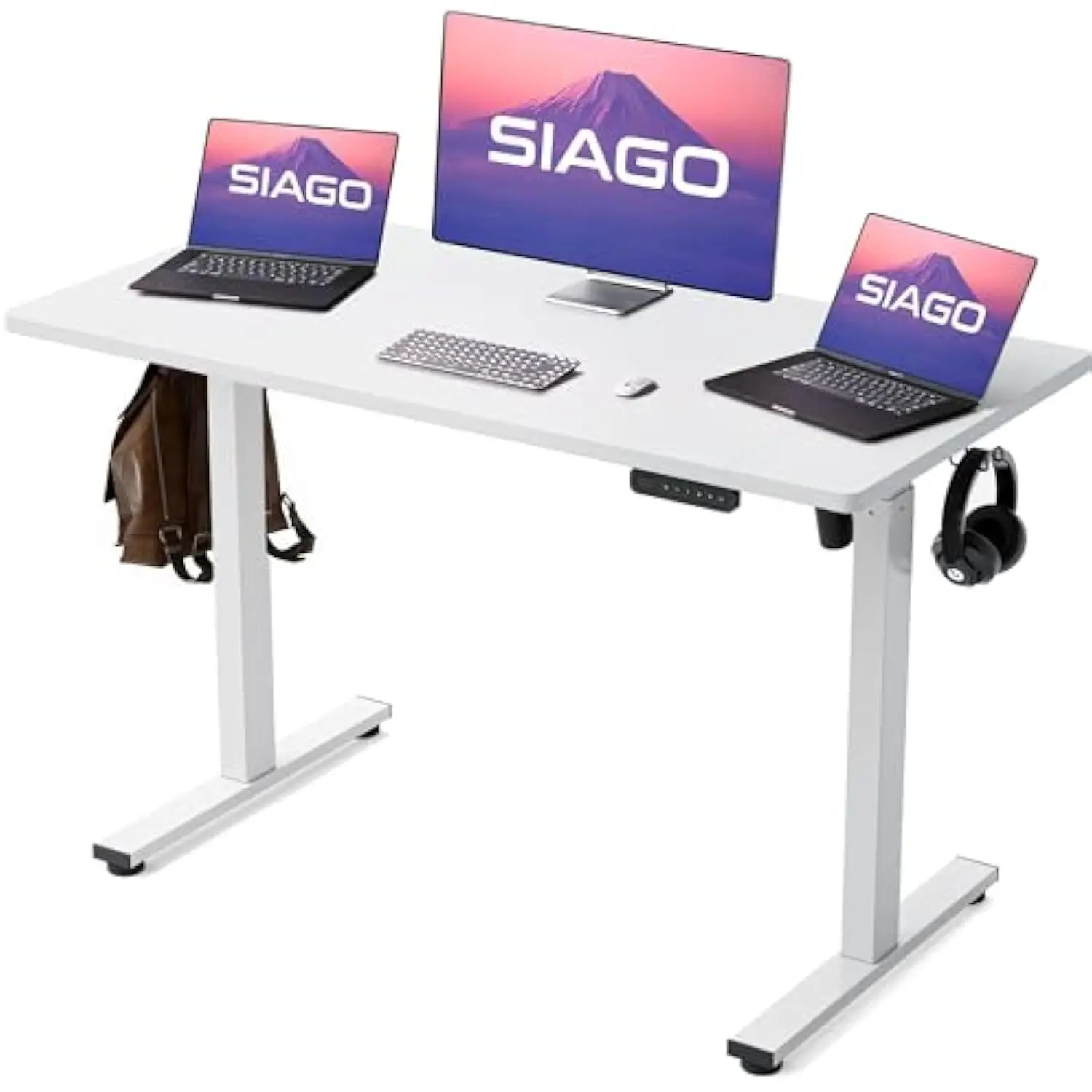 SIAGO Electric Standing Desk Adjustable - 48 x 24 Inch Sit Stand up Desk with Cable Management - 3 Memory Preset Adjustable Hei 
SIAGO Electric Standing Desk Adjustable - 48 x 24 Inch Sit Stand up Desk with Cable Management - 3 Memory Preset Adjustable Hei