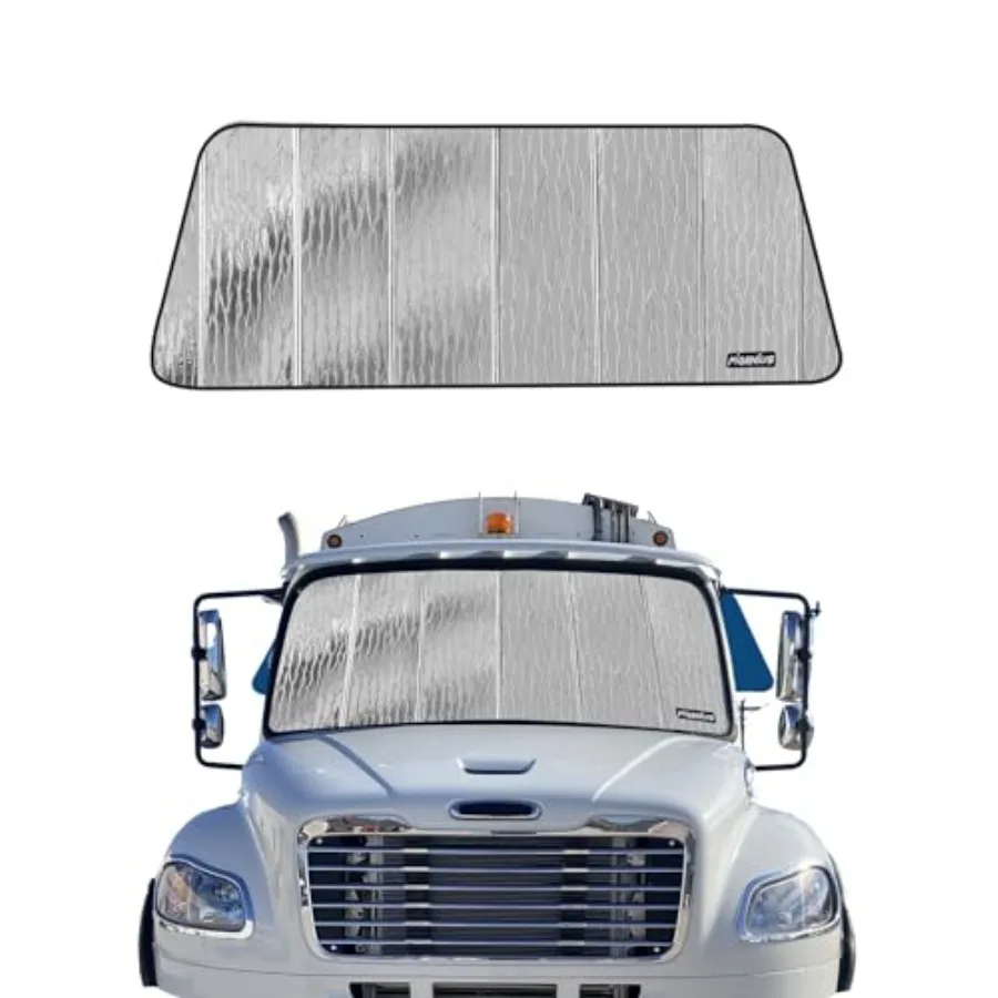 Windshield Sunshade for Freightliner M2 S2 RVs 2002-2025 No Sensor Mirror Reversible Silver Black
Windshield Sunshade for Freightliner M2 S2 RVs 2002-2025 No Sensor Mirror Reversible Silver Black