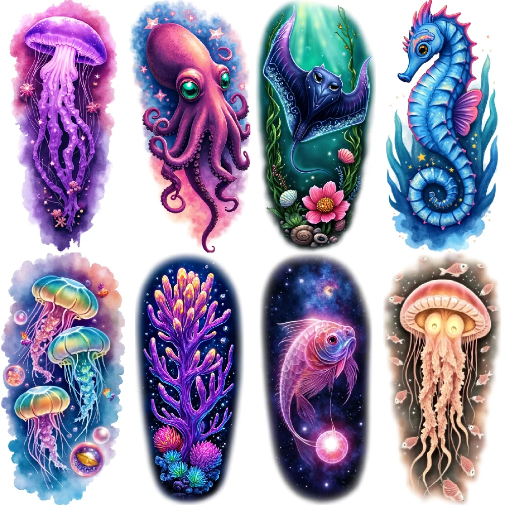 12pcs Temporary Tattoo Colorful Realism Manta Ray Coral Goldfish For Arms Shoulders Adults
12pcs Temporary Tattoo Colorful Realism Manta Ray Coral Goldfish For Arms Shoulders Adults