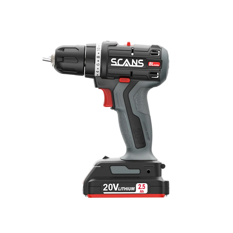 SCANS 20V Brushless Lithium Electric Cordless Drill S182 Industrial-grade Rechargeable High-power Electric 45N.m Power Tools
SCANS 20V Brushless Lithium Electric Cordless Drill S182 Industrial-grade Rechargeable High-power Electric 45N.m Power Tools