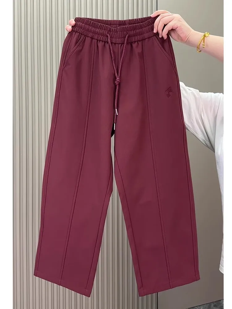 Women Harlan Pants Korean Loose Slim High Waist Thin Straight Leg Pants Solid Color Plus Size Nine-Point Casual Trousers Female
Women Harlan Pants Korean Loose Slim High Waist Thin Straight Leg Pants Solid Color Plus Size Nine-Point Casual Trousers Female
