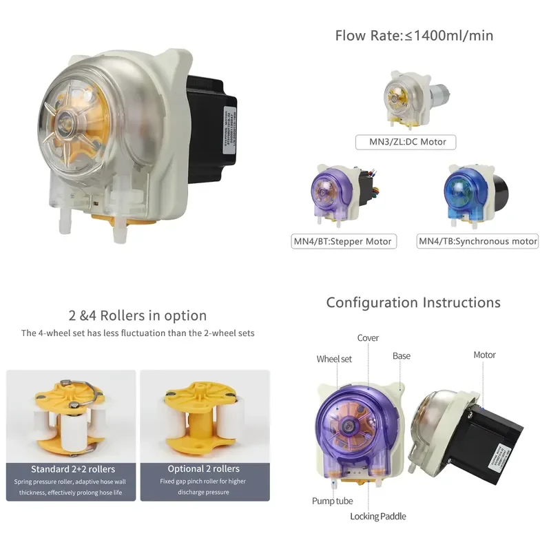 JIHPUMP 12v 24v Stepper Motor Laundry Medical Coffee Liquid Transfer Filling Machine Viscous High Flow Peristaltic Pump
JIHPUMP 12v 24v Stepper Motor Laundry Medical Coffee Liquid Transfer Filling Machine Viscous High Flow Peristaltic Pump