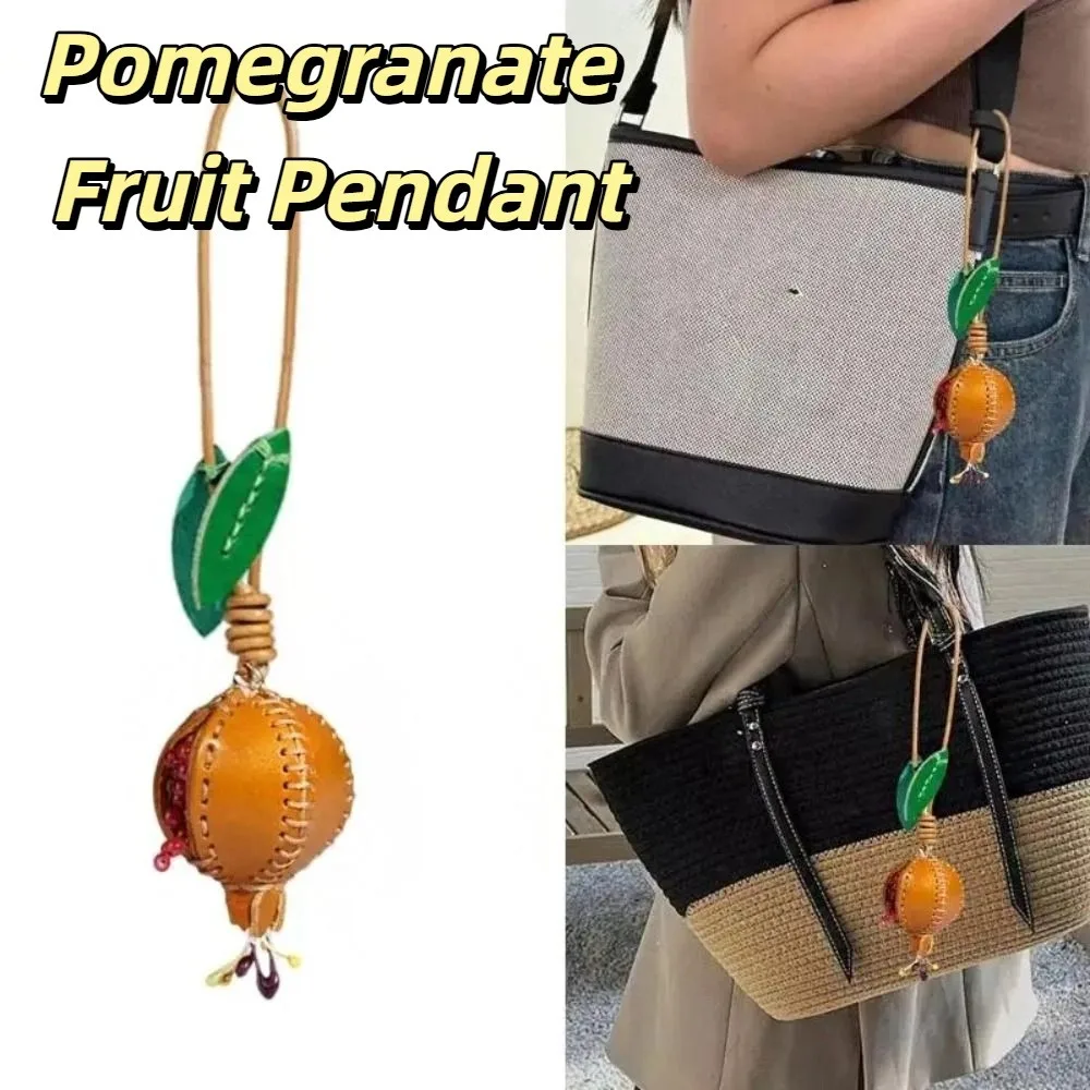 Lovely Hanger Pomegranate Fruit Pendant Handmade Cartoon Leather Keychain Fashion Car Keyring Bag Pendant Men
Lovely Hanger Pomegranate Fruit Pendant Handmade Cartoon Leather Keychain Fashion Car Keyring Bag Pendant Men