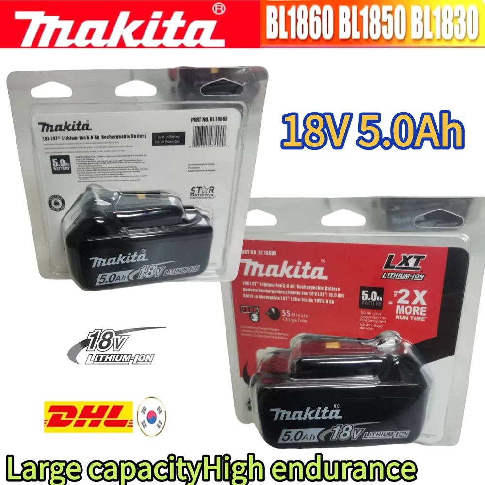 Makita 18V 5/6/Ah rechargeable power tool battery, warranty certificate, long battery life, charger, fast charging, product
Makita 18V 5/6/Ah rechargeable power tool battery, warranty certificate, long battery life, charger, fast charging, product