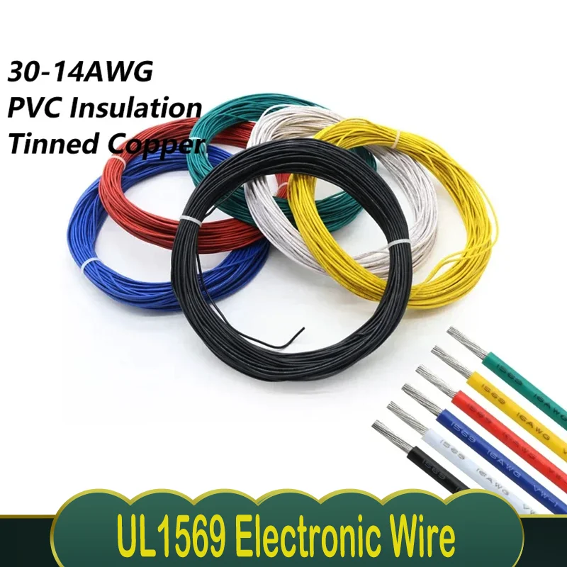 5~50m UL1569 Tin plated Copper PVC Insulated Electronic Wire Electrical Equipment Internal Connection Electronic Wire
5~50m UL1569 Tin plated Copper PVC Insulated Electronic Wire Electrical Equipment Internal Connection Electronic Wire
