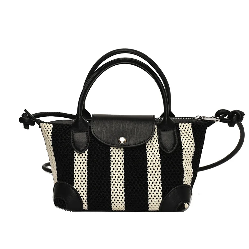 Women's Handbag. Korean Fashion Style, Handheld Longchamp-like Design. Popular, Stylish Striped Fabric, Crossbody for Females
Women's Handbag. Korean Fashion Style, Handheld Longchamp-like Design. Popular, Stylish Striped Fabric, Crossbody for Females