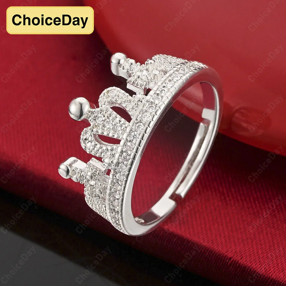 ChoiceDay Fashion 925 Sterling Silver Open Exquisite Crown Zircon Ring Women's Party Temperament Accessories Jewelry
ChoiceDay Fashion 925 Sterling Silver Open Exquisite Crown Zircon Ring Women's Party Temperament Accessories Jewelry