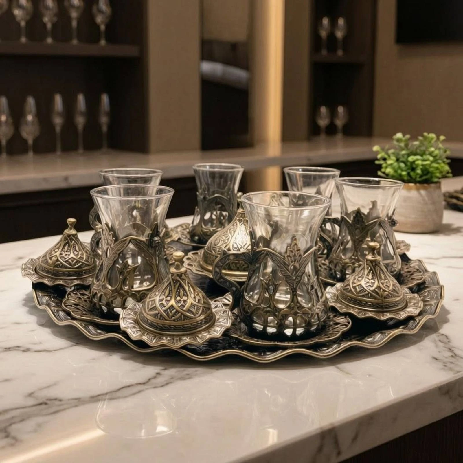 Turkish Tea Cup Set Filigree Lidded Tea Cup Set Textured Finish
Turkish Tea Cup Set Filigree Lidded Tea Cup Set Textured Finish