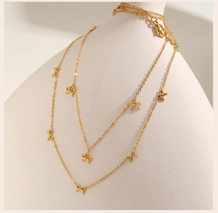 Stainless Steel Thin Link Exquisite Party Jewelry, Charms Bow Necklace For Women, Bowknot Chain Choker Necklace
Stainless Steel Thin Link Exquisite Party Jewelry, Charms Bow Necklace For Women, Bowknot Chain Choker Necklace