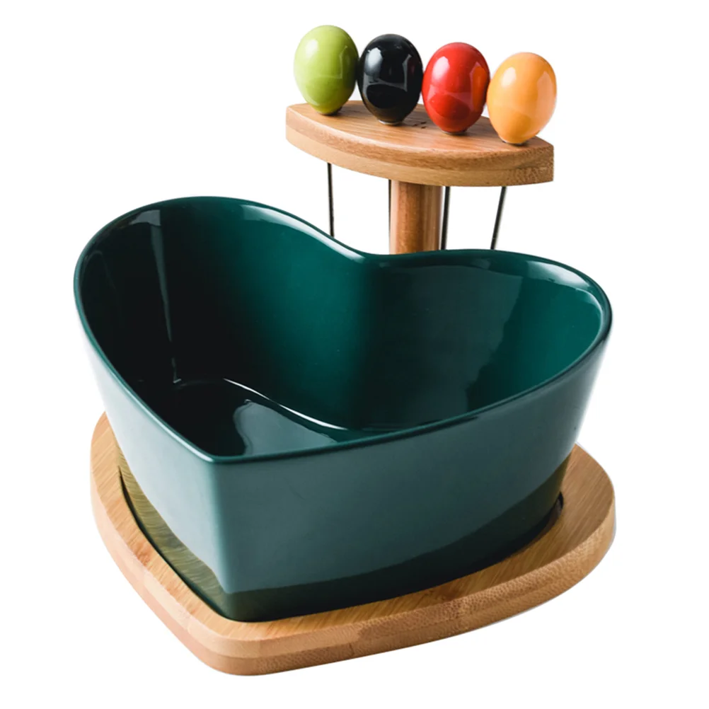 Fruit Bowl with Fork Food Serving Plate Heart Shape Salad Fruits Ceramics Porcelain Dish Trays
Fruit Bowl with Fork Food Serving Plate Heart Shape Salad Fruits Ceramics Porcelain Dish Trays