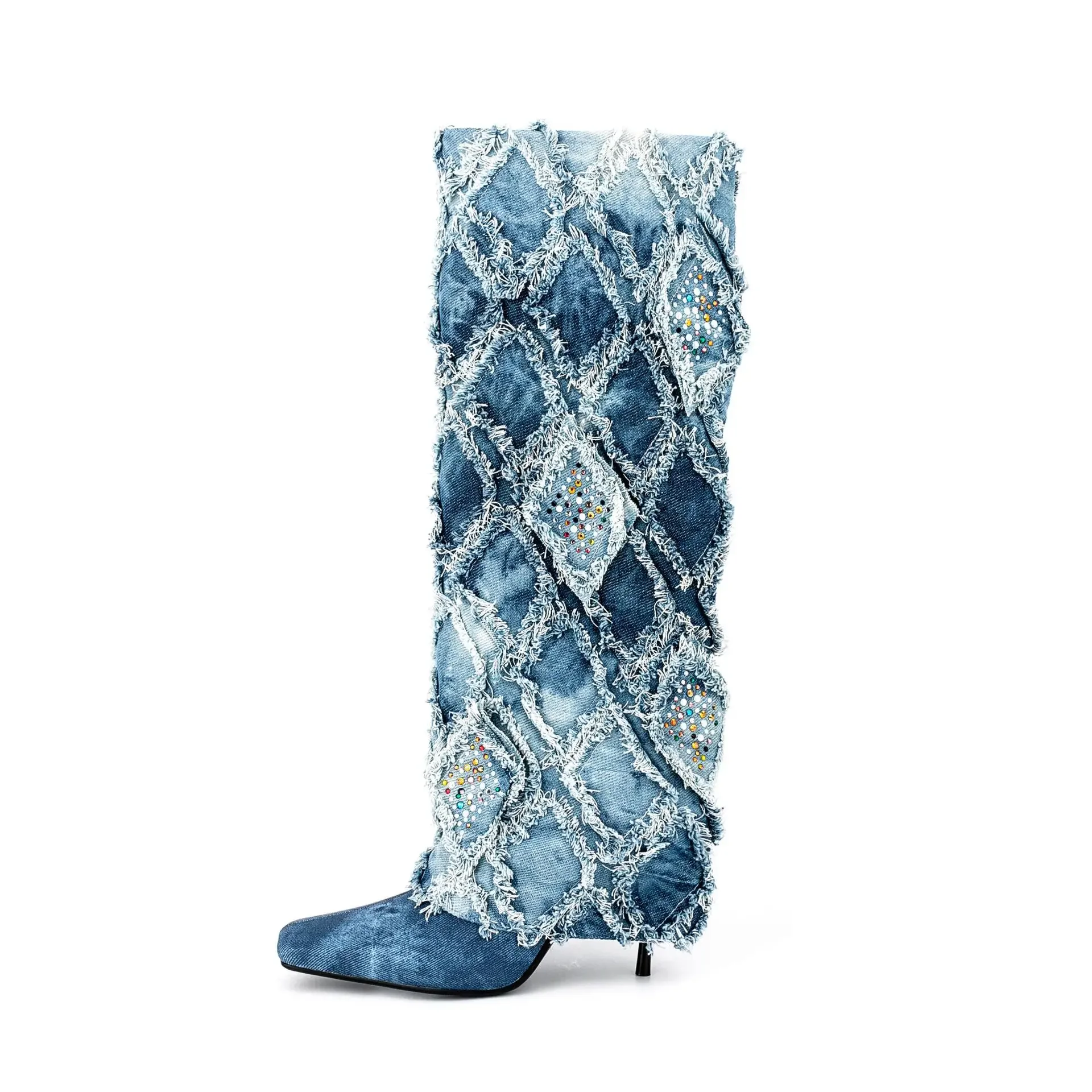 Blue Square Toe Knee-high Fashion Women Boots Thin Super High Heel Fringe Sewing Large Size Slip-on Spring Autumn Ladies Shoes
Blue Square Toe Knee-high Fashion Women Boots Thin Super High Heel Fringe Sewing Large Size Slip-on Spring Autumn Ladies Shoes