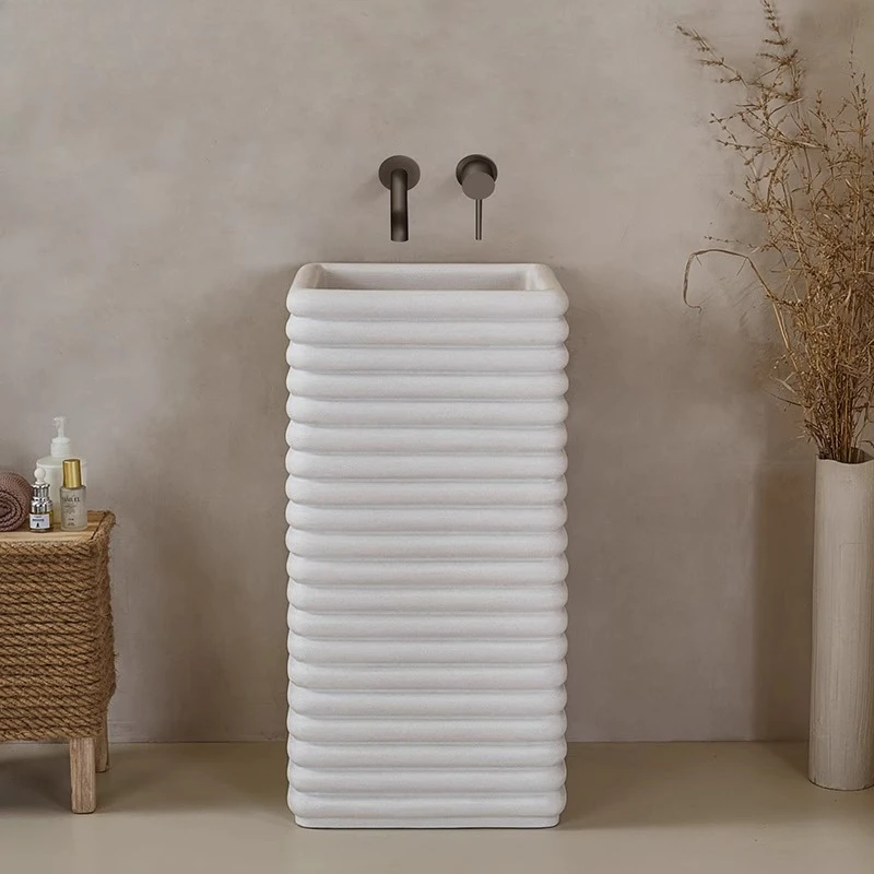 Wabi Sand Cream Wind Column Basin Designer Floor-to-Floor Integrated Art Wash Sink Personalized Creative Coil
Wabi Sand Cream Wind Column Basin Designer Floor-to-Floor Integrated Art Wash Sink Personalized Creative Coil