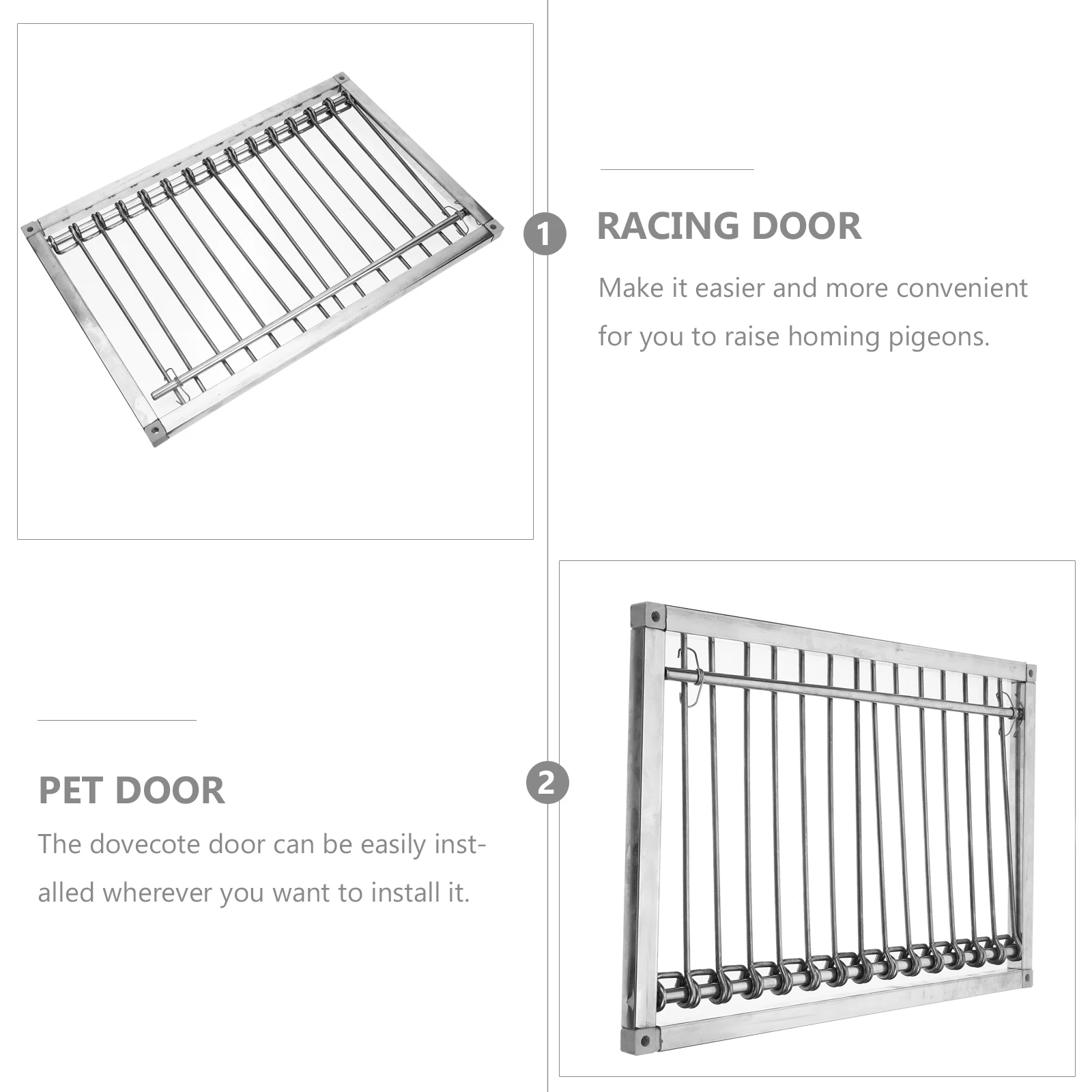 Homing Pigeon Cage Door Stainless Steel Automatic Chicken Coop Pet Bird Entrance Racing Dovecote Supply Metal Bar Single
Homing Pigeon Cage Door Stainless Steel Automatic Chicken Coop Pet Bird Entrance Racing Dovecote Supply Metal Bar Single