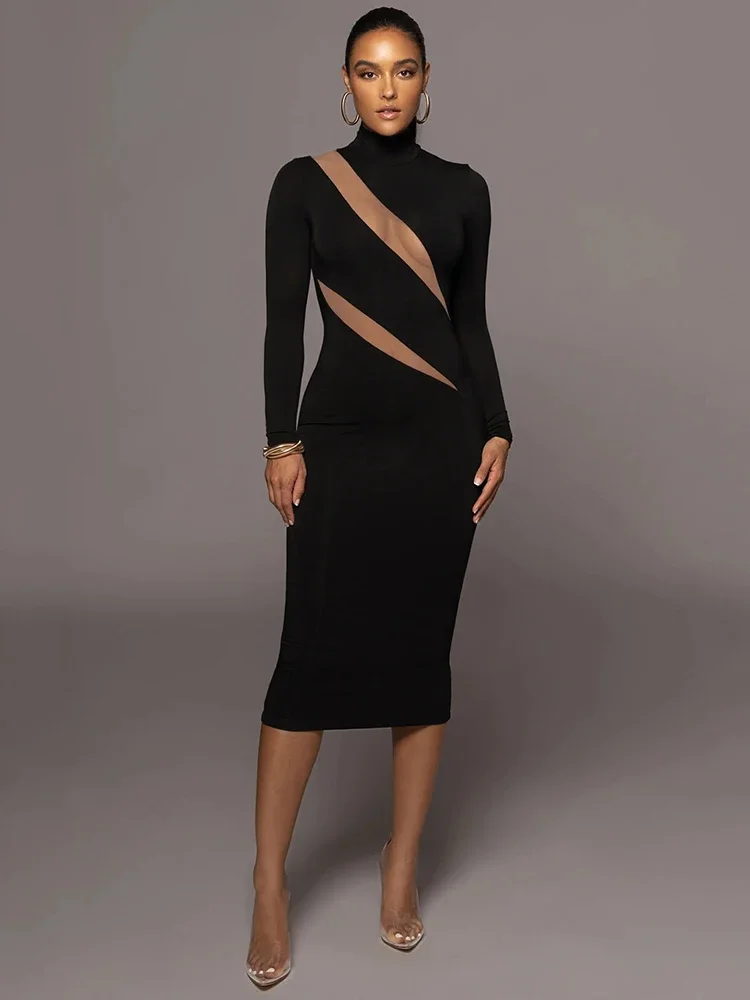 LANGMAO Elegant Long Sleeve Bodycon Sexy Maxi Dress For Women Autumn Winter Fashion Half High Collar Club Party Sexy Long Dress
LANGMAO Elegant Long Sleeve Bodycon Sexy Maxi Dress For Women Autumn Winter Fashion Half High Collar Club Party Sexy Long Dress