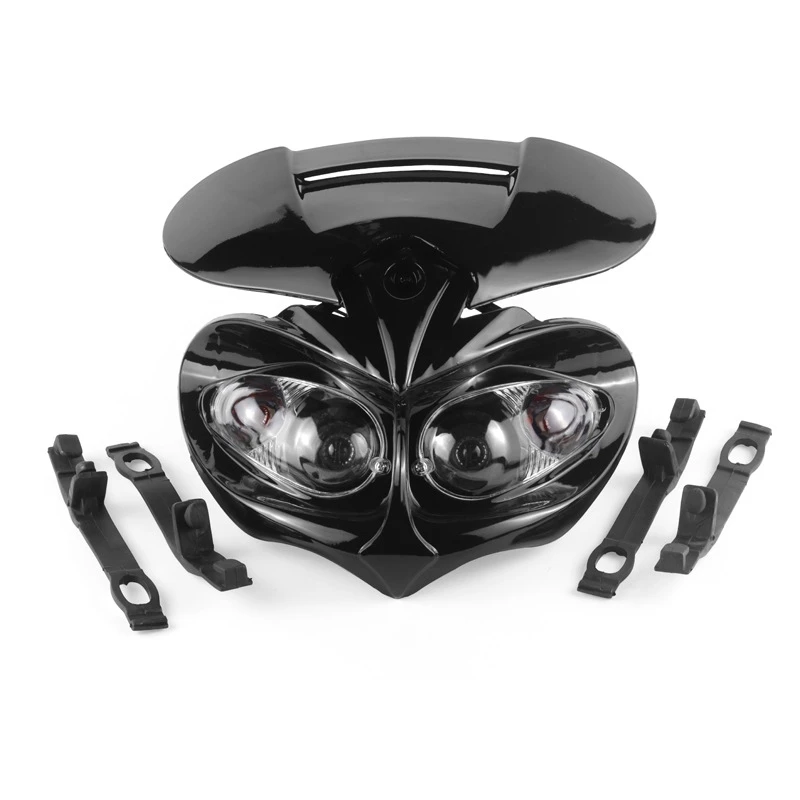 Racing Headlight Motorcyle Dual Head Lamp Led Fairing Light for Dirt Pit Bike ATV Hi Lo beam Universal Motorbike 4 Eyes Headlamp
Racing Headlight Motorcyle Dual Head Lamp Led Fairing Light for Dirt Pit Bike ATV Hi Lo beam Universal Motorbike 4 Eyes Headlamp