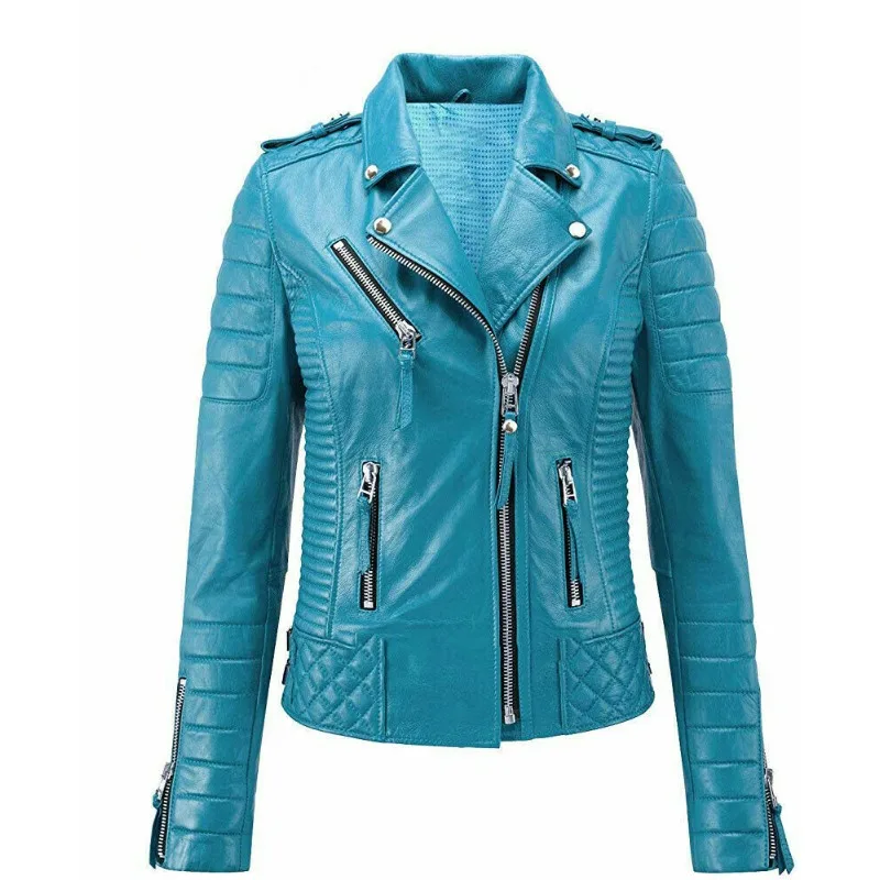HOT Women Soft Quilted Genuine Lambskin Real Leather Jacket Shoulder Strap Coat
HOT Women Soft Quilted Genuine Lambskin Real Leather Jacket Shoulder Strap Coat