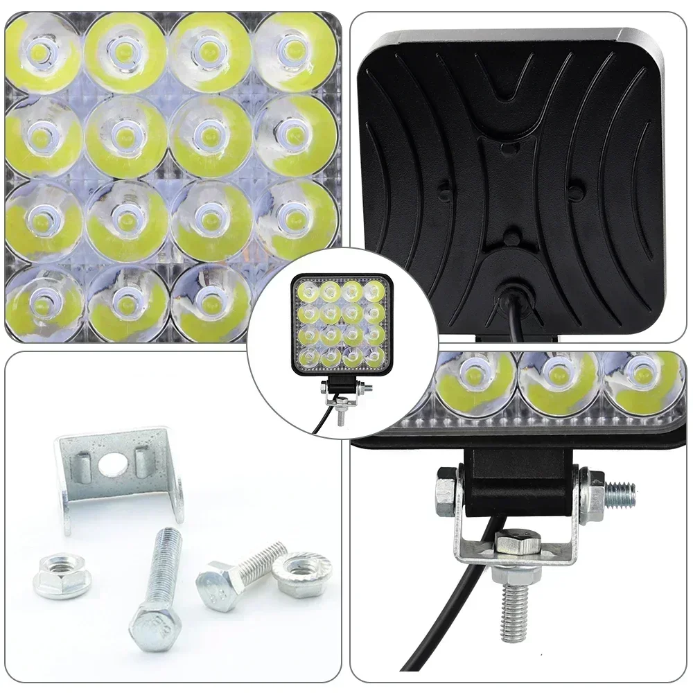 1PCS 12V Waterproof Led Work Light Bar Square Spotlight 48W Work Light Headlight For Truck Off Road Night Driving Light For SUV
1PCS 12V Waterproof Led Work Light Bar Square Spotlight 48W Work Light Headlight For Truck Off Road Night Driving Light For SUV