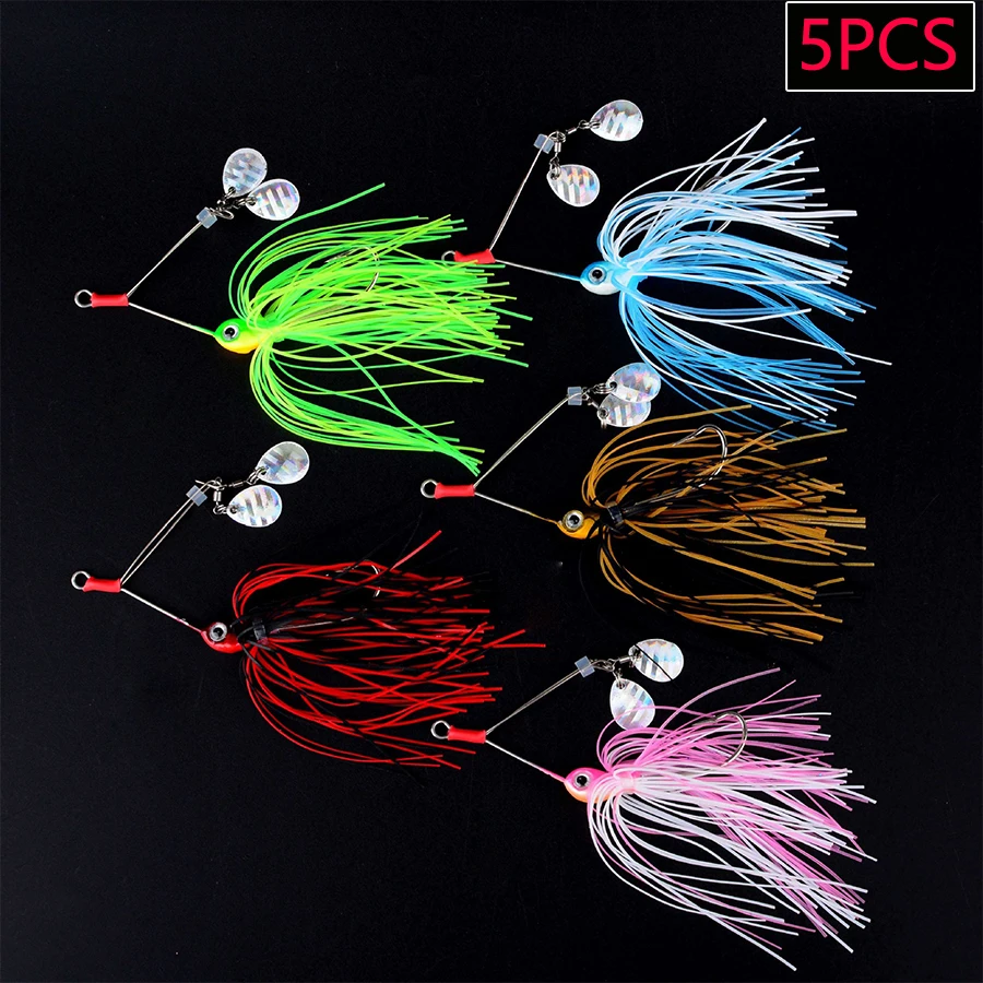 5pcs Chatterbait Artificial Bait Skirts Weedless Buzzbait Wobbler For Bass Pike Walleye Rotating Compound Spinning Fishing Lures
5pcs Chatterbait Artificial Bait Skirts Weedless Buzzbait Wobbler For Bass Pike Walleye Rotating Compound Spinning Fishing Lures