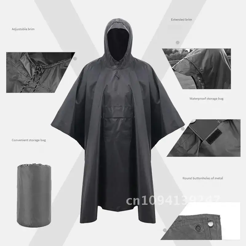 Outdoor Long Raincoat Poncho Waterproof Camping Raincoat Thickened Women Outdoor For Rain Hiking Men Hooded Coat Travel Climbing
Outdoor Long Raincoat Poncho Waterproof Camping Raincoat Thickened Women Outdoor For Rain Hiking Men Hooded Coat Travel Climbing