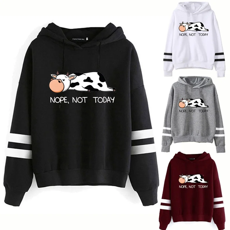 New Fashion Nope,not Today Printing Long Sleeve Hoodies Casual Loose Cows Hoodies Pullover Hoodie Sweatshirts
New Fashion Nope,not Today Printing Long Sleeve Hoodies Casual Loose Cows Hoodies Pullover Hoodie Sweatshirts