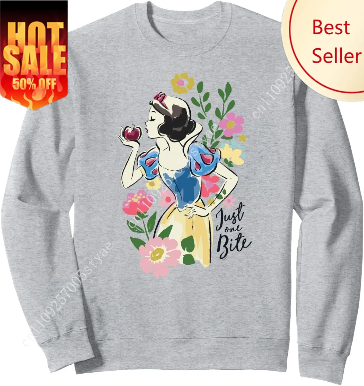 Disney Princess Snow White Just One Bite Floral Sweatshirt
Disney Princess Snow White Just One Bite Floral Sweatshirt