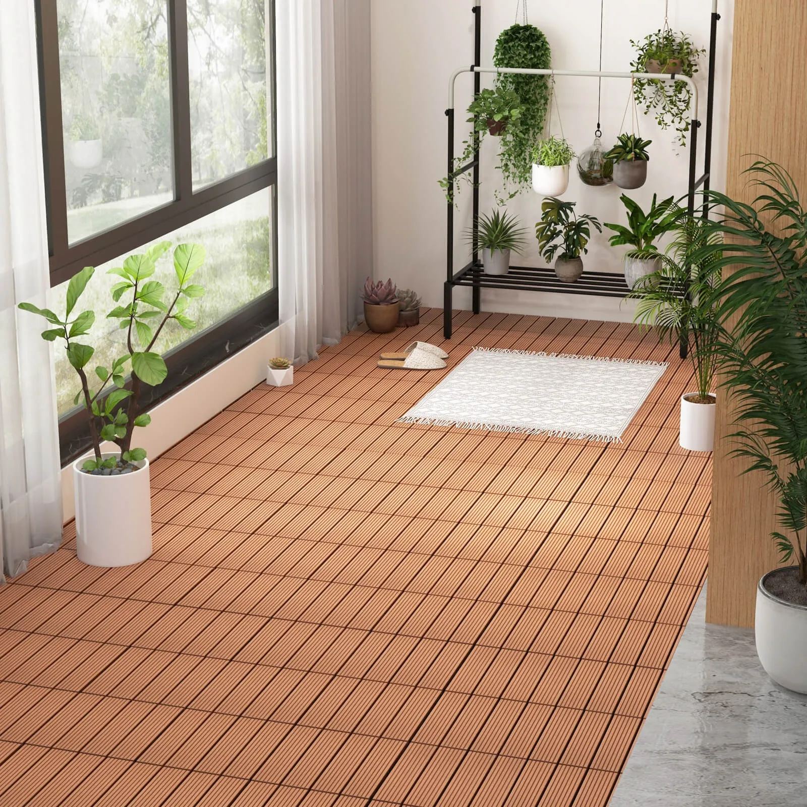 18PCS Interlocking Deck Tiles 12" x 12" Waterproof All Weather Flooring Covering
18PCS Interlocking Deck Tiles 12" x 12" Waterproof All Weather Flooring Covering