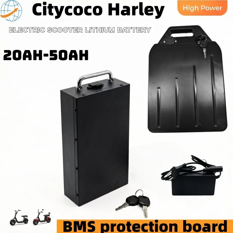 Backup 60V 20Ah-50Ah Waterproof Lithium Battery, for 250W~1500W Citycoco Harley Electric Scooter, 67.2V Charger Included
Backup 60V 20Ah-50Ah Waterproof Lithium Battery, for 250W~1500W Citycoco Harley Electric Scooter, 67.2V Charger Included