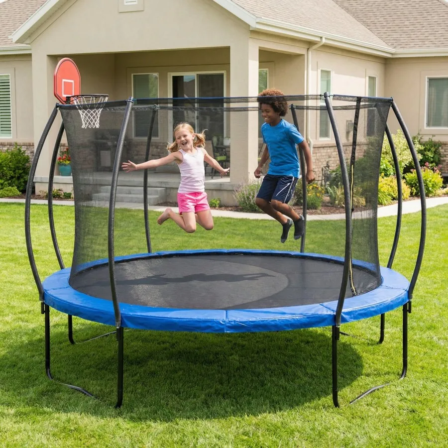 14 FT Pumpkin Trampoline, Outdoor Trampoline with Basketball Hoop, Enclosure Net and Ladder
14 FT Pumpkin Trampoline, Outdoor Trampoline with Basketball Hoop, Enclosure Net and Ladder
