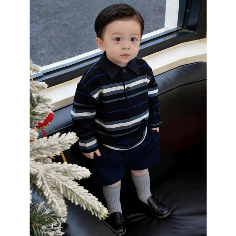 In-stock boys' spring outfits2026New stylish children's color-blocked stripespoloTrendy baby casual shorts
In-stock boys' spring outfits2026New stylish children's color-blocked stripespoloTrendy baby casual shorts