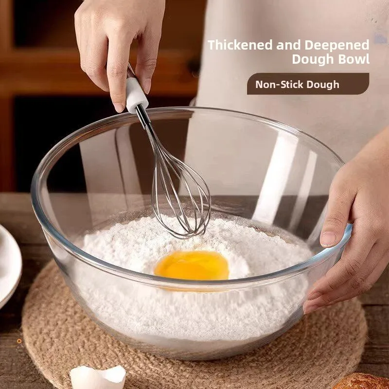 Food Grade Glass Bowl Transparent High Temperature Resistant Baking Mixing Dough Bowl Home Use Large Glass Bowl for Egg Beating
Food Grade Glass Bowl Transparent High Temperature Resistant Baking Mixing Dough Bowl Home Use Large Glass Bowl for Egg Beating