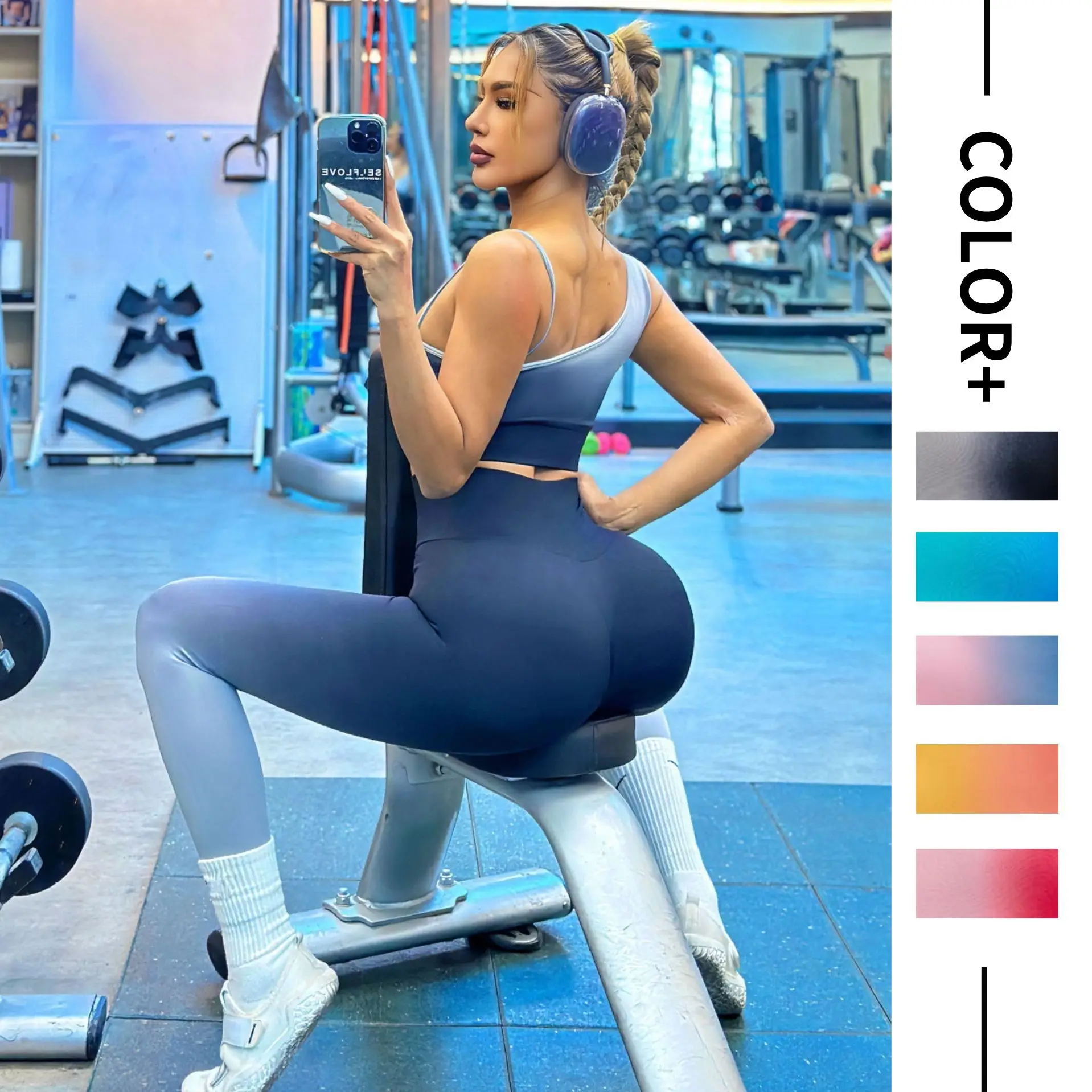 New Gradient Hanging Dye Tie Dye Sets Sexy Yoga Bra Strap High Waist Lifting Hip Seamless Yoga Pants 2piece Outdoors Fitness Set
New Gradient Hanging Dye Tie Dye Sets Sexy Yoga Bra Strap High Waist Lifting Hip Seamless Yoga Pants 2piece Outdoors Fitness Set