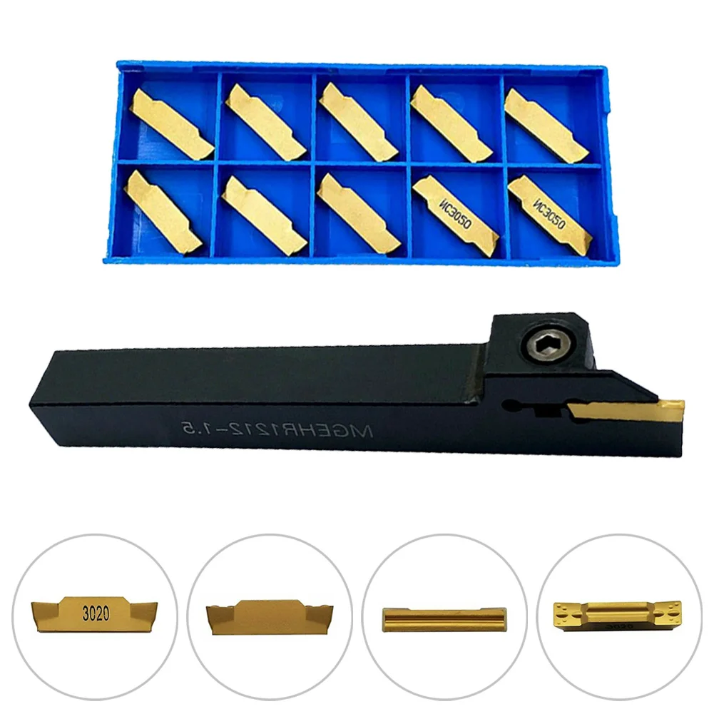 MGEHR1212-1.5 Grooving Cutter Holder 10pcs MGMN150-G Carbide Grooving Blades Lathe Turning Tool Holders Metalworking Tool
MGEHR1212-1.5 Grooving Cutter Holder 10pcs MGMN150-G Carbide Grooving Blades Lathe Turning Tool Holders Metalworking Tool