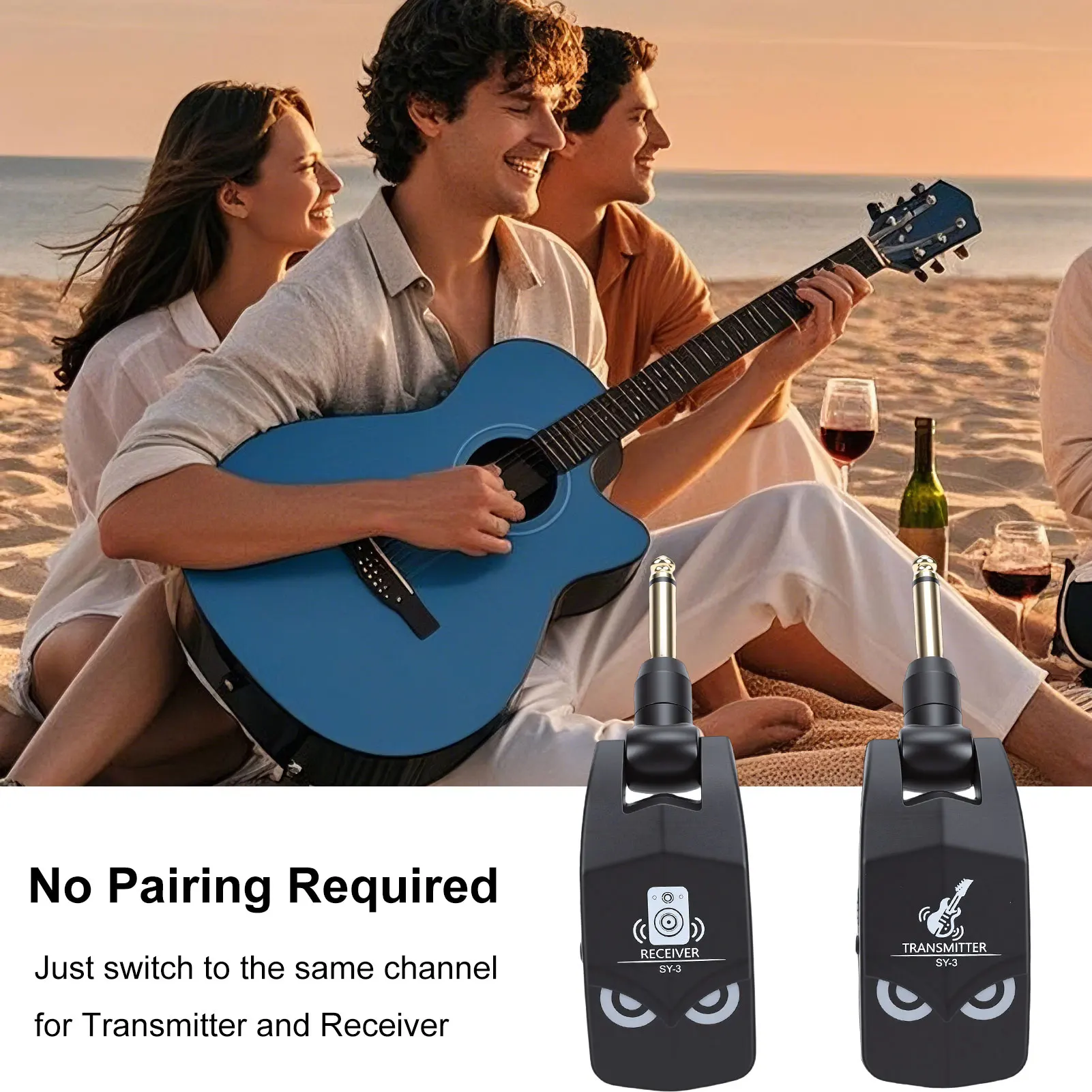 2.4G Transmitter Receivers Guitar Wireless System 4ms Ultra Low Latency Wireless Transmission System for Electric Guitar Bass
2.4G Transmitter Receivers Guitar Wireless System 4ms Ultra Low Latency Wireless Transmission System for Electric Guitar Bass