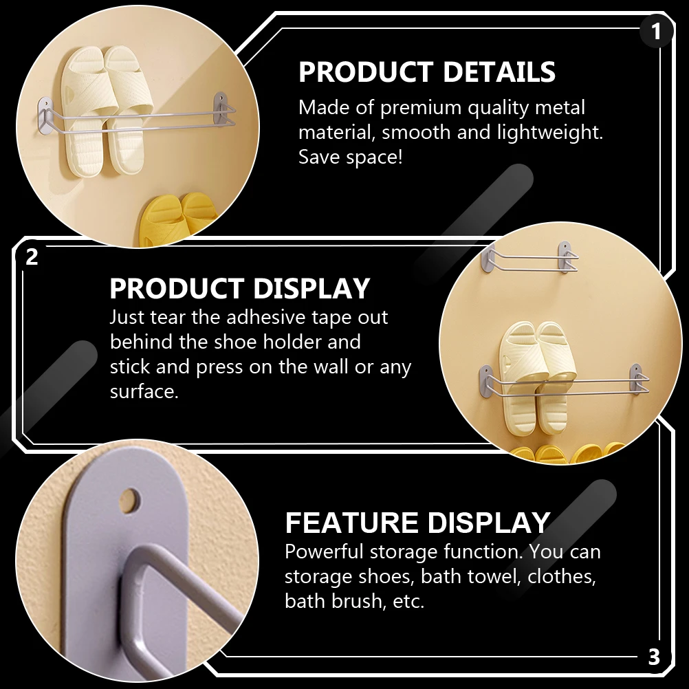 Shoe Storage Rack Dual Bar Tower Wall Mount Bathroom ganizer Shelves Metal Material No Drilling Suitable Tiles Ceramics Glass
Shoe Storage Rack Dual Bar Tower Wall Mount Bathroom ganizer Shelves Metal Material No Drilling Suitable Tiles Ceramics Glass