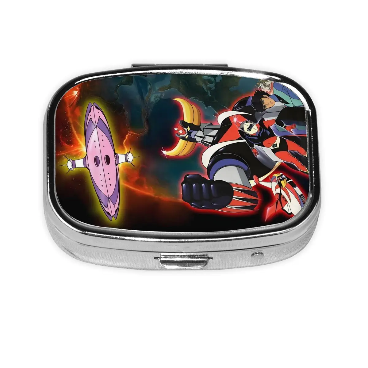 Robot G-Grendizeres Metal Pill Box Mini Anime Manga Goldrake 2-Compartment Square Pill Organizer Container for Purse
Robot G-Grendizeres Metal Pill Box Mini Anime Manga Goldrake 2-Compartment Square Pill Organizer Container for Purse