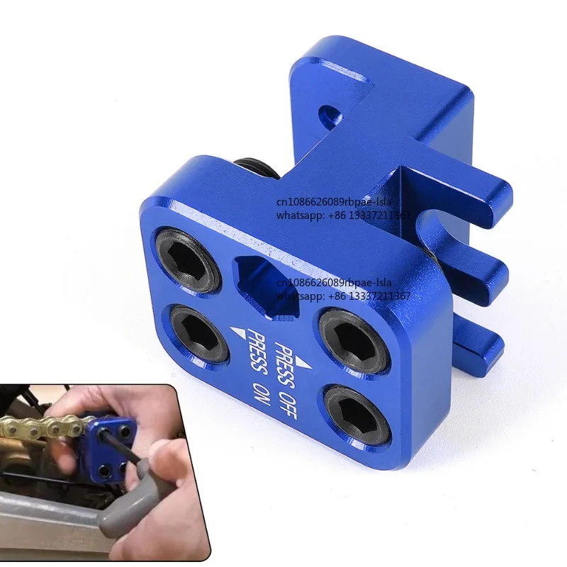 Universal Aluminum Alloy Chain Press Tool for 520 525 530 5 Series Chains Fit for Motorcycle ATV Chains Maintenance Tool
Universal Aluminum Alloy Chain Press Tool for 520 525 530 5 Series Chains Fit for Motorcycle ATV Chains Maintenance Tool