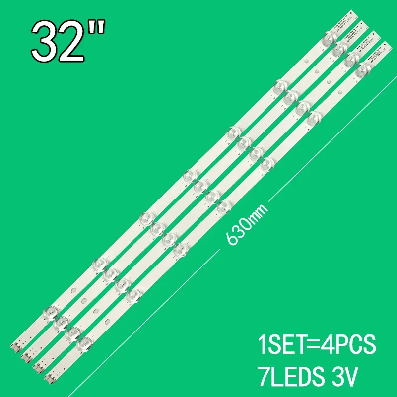 New 4PCS*7LEDs 3V 630mm For LG 32" TV 32LS315H 32ls3450 innotek 32" NDE REV0.4 Array-0.1-7LED-REV0.2 331537502
New 4PCS*7LEDs 3V 630mm For LG 32" TV 32LS315H 32ls3450 innotek 32" NDE REV0.4 Array-0.1-7LED-REV0.2 331537502