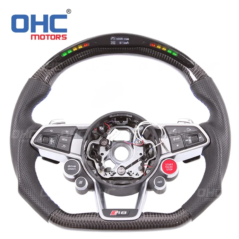 Светодиодный руль из углеродного волокна, совместимый с двигателями Audi R8 TT TTS OHC
Светодиодный руль из углеродного волокна, совместимый с двигателями Audi R8 TT TTS OHC