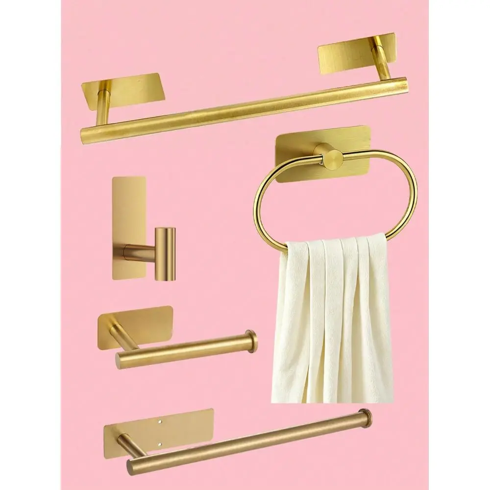 Stainless Steel Towel Rack, Bathroom Accessories, Wall Mounted Towel Bar, Toilet Paper Holder, Robe Hook, No Drilling Required
Stainless Steel Towel Rack, Bathroom Accessories, Wall Mounted Towel Bar, Toilet Paper Holder, Robe Hook, No Drilling Required